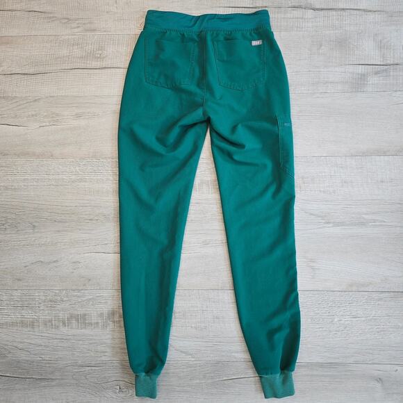 Figs Teal Zamora Jogger Scrub Pants Womens Tall XS Mid Rise Tapered Leg Stretch - Picture 3 of 7